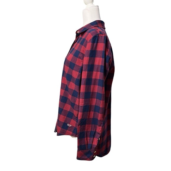 ⭐️VINEYARD VINES Blue Red Flannel Button Up Sz 8 EUC!⭐️ - Picture 2 of 8